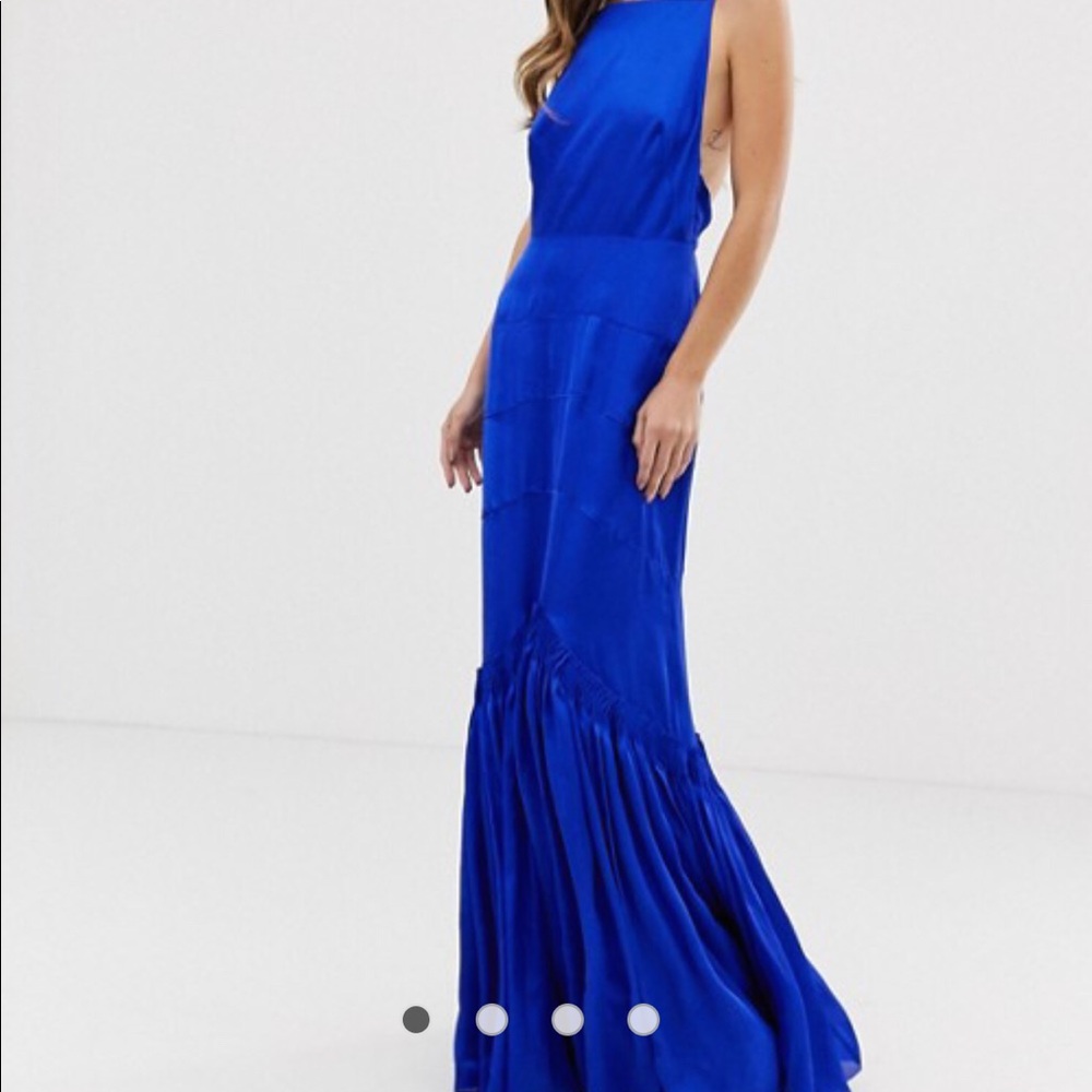 ASOS EDITION Paneled Maxi Dress With Pleated Hem